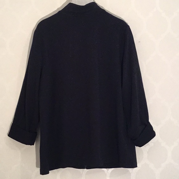 KAREN SCOTT PLUS SIZE BLACK RIBBON TRIM JACKET - Picture 7 of 11